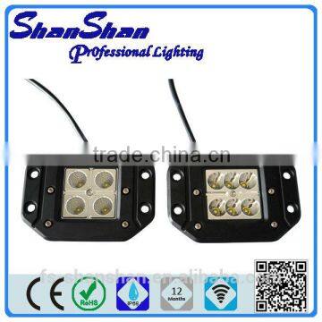 3 inch 12V 24V IP68 flush offroad cree 16w led work light