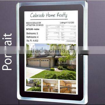 Estate Agency Hanging Acrylic Advertising Light Box Led Edge-lit Signs Window Display photo-3