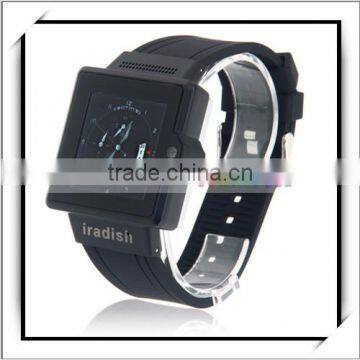 1.5" I6 MTK6577 Dual-Core Android 4.0 OS 512MB and 4GB Touch Screen Watch Mobile Phone Black