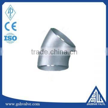 45 degree 304/316 stainless steel long radius pipe elbow