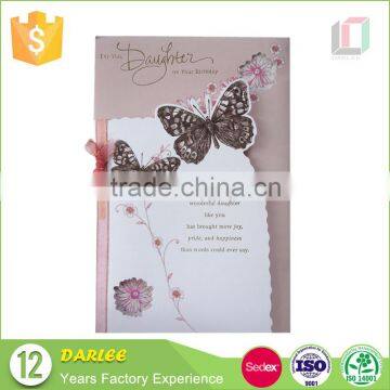 Europe decoration laser cut butterfly wedding invitation cards