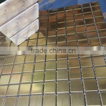 Ceramic Stainless Steel Mosaic Mixed Sheet wall Panel For Construction