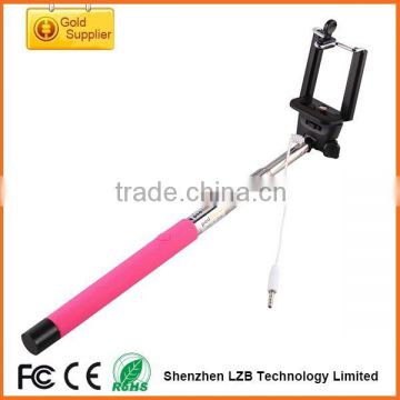 Wholesale colorful wireless monopod bluetooth selfie stick with bluetooth shutter button