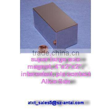 Powerful n52 neodymium magnet large size 101.6X50.8X50.8MM