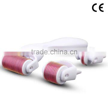 Three heads Micro skin derma roller beauty system 3 in 1 0.25-3.0mm