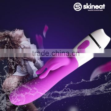 skineat Mute unique Heating Dual Vibration Adult sex penis toy