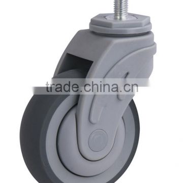 Durable swivel hospital bed caster wheel with brake