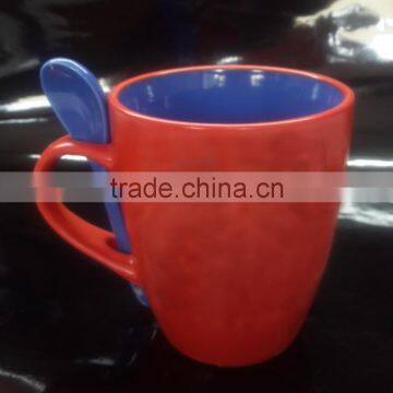 2017 Dora High quality hotel porcelain mugs wholesale innercolor glazing