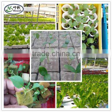 bulk density 80kg/M3 agricultural rockwool cubes for hydroponics