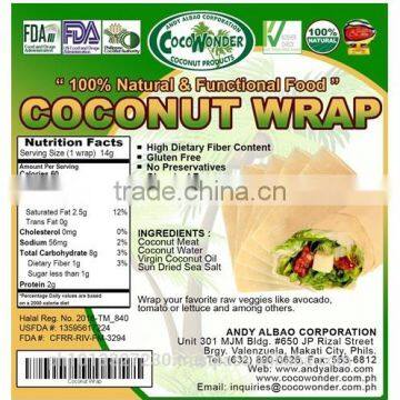 High Quality COCONUT WRAP - Gluten Free, 100% Natural & Vegan photo-2