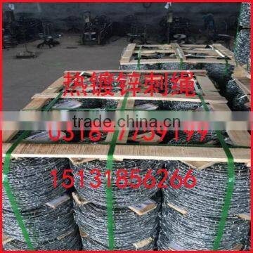 12#X14# galvainzed barbed wire 4 point barb galvanized steel barbed wire