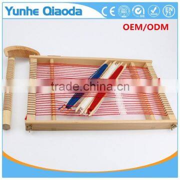 OEM ODM factory customize hand wooden toy weaving loom kit