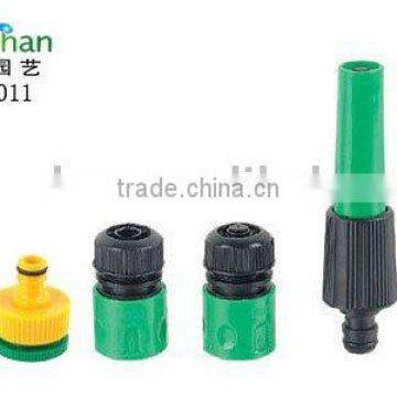 plastic garden accessories-2 pattern nozzle and quick connectors ,tap adaptor