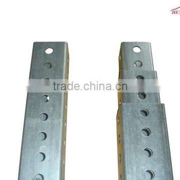 Galvanized Square Steel Road Sign Post With Holes