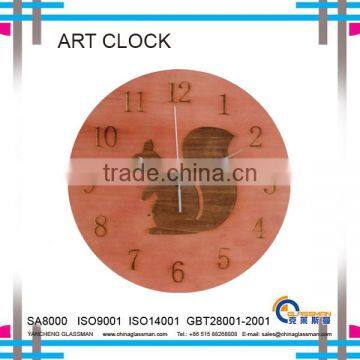 New!Art Clock with wooden frame