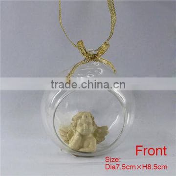 7.5*7.5*8.5 angel glass hanging ball