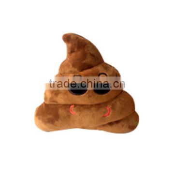 2016 Cheap wholesale custom printed poop shaped plush emoji pillow