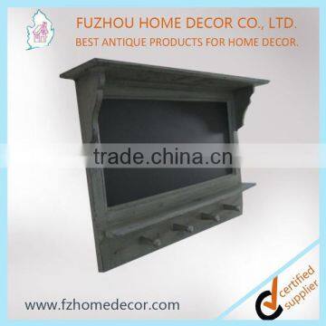 Wall Hanging Week Bulletin Chalkboard Board With Coat Hooks photo-4