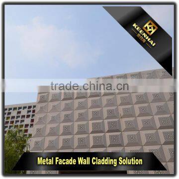 Architectural Laser Cutting Exterior Building Panels Aluminum Curtain Wall