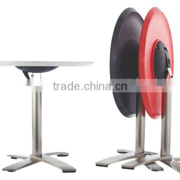 High quality fashion modern outdoor folded ABS top brushed aluminum cocktail table bar table LQ- BT307B