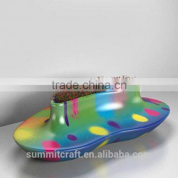 Modern Shopping Mall Fiberglass Outdoor Leisure Chair photo-3