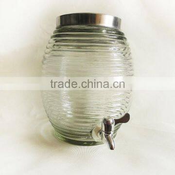 High Capacity Clear Juice Glass Jar With Tap photo-2