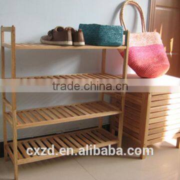 Creative Wooden Four-tier Walnut Shoe Rack photo-2