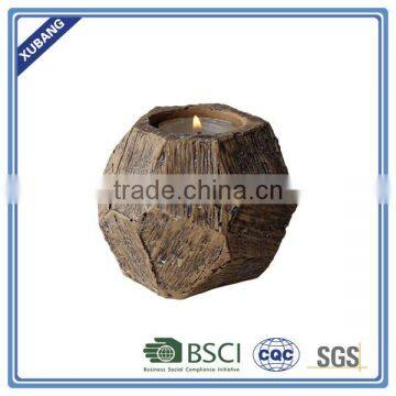 Poly Resin Promotion Wood Carving Finish Candle Holder photo-3