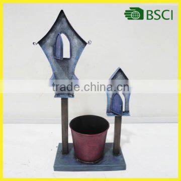 Fujian wholesale crafts wrong iron flower pot metal made garden flower pots