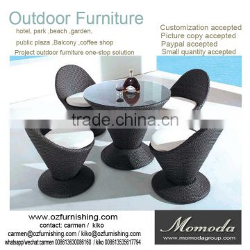 9019 outdoor furniture customized suppliers Foshan alidababa factory accept paypal dining table and chair for coffee shop