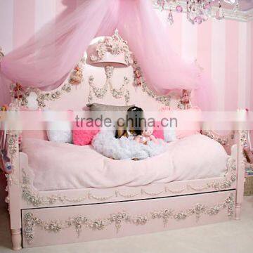 Norwegian Forest Style Royal Black Solid Wood Daybed With Drawers BF11-05143b photo-3