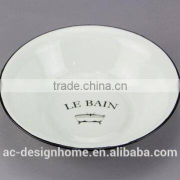 ROUND ENAMEL IRON BOWL