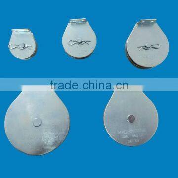 Small Zinc Blue / Stainless steel with eye sheave pulley Made in China cap 850 LB 386 kg