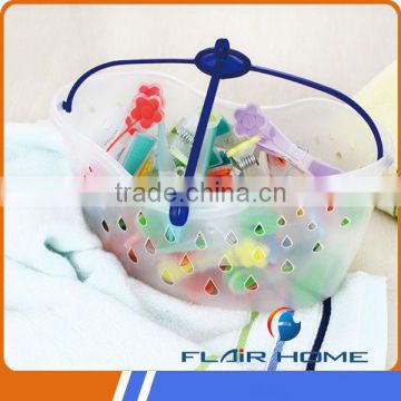 XYB9903 laundry products plastic basket with clothes pegs/clips