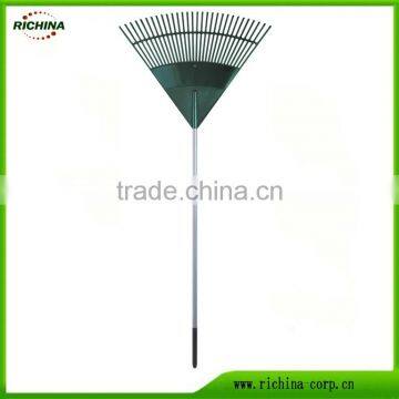 30 teeth, plastic head, steel tube handle with soft grip, Leaf Rake