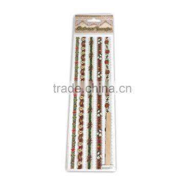 Embroidery Lace Rub-ons Transfer, X'mas Season Transfer Sticker, Decoration Embroidery Lace Transfer With Stick