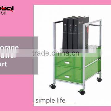 Rolling Office File Documents Holder With KD Drawer Organizer Trolley Cart photo-3