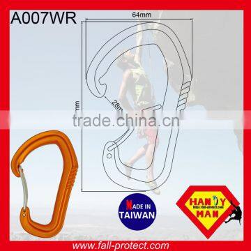 25KN Taiwan Mountain Climbing Aluminum Carabiner With Wire Gate photo-4