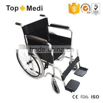 TOPMEDI new product manual folding cheap price aluminum wheelchair