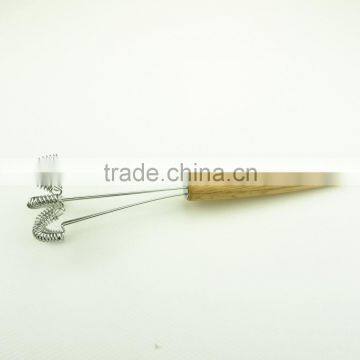 37041 New Style Stainless Steel Whisk With Wooden Handle photo-3