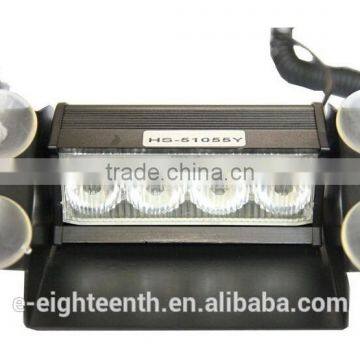 Cheap 4 LED EMERGENCY WINDSHIELD SUCKER WARNING STROBE FLASH LIGHT FOR CAR YELLOW 12V photo-2