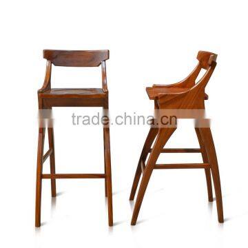 Bar Stool Danish Vintage Natural Teak Wood photo-3