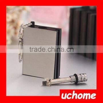 UCHOME Square type stainless steel match million times Camping matches Military camp fire lighter