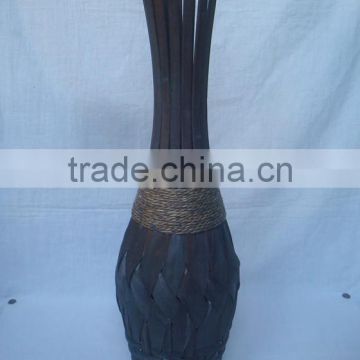 decorative handmade bamboo vase