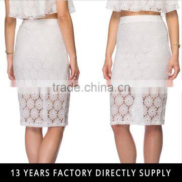 White Lace Crochet moshiki skirt