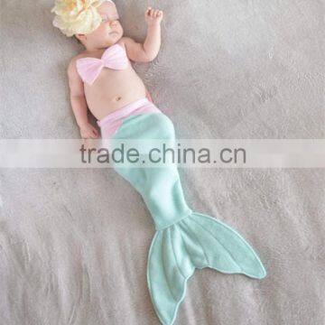 Winter Selling Newborn Baby Bikini Sleeping Bag Kids Fleece Mermaid Blanket Tail HSM2550