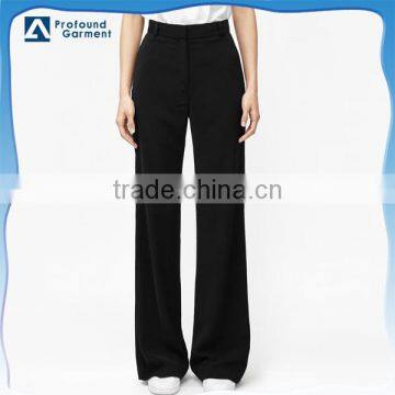 wholesale pure black high waist loose casual ladies fitness pants