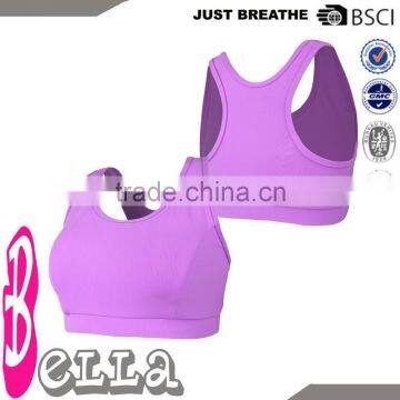 OEM latest pink plain basic style womens sports bra