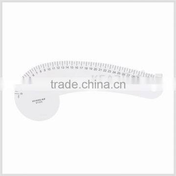 Aluminum Metric COMMA LIKE GARMENT RULER / 32cm NECK HOLE GARMENT RULER # 6132A photo-2
