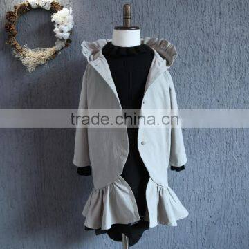 European Children Clothing Wholesale Girls Fishtail Coat Plain Hoodies photo-2